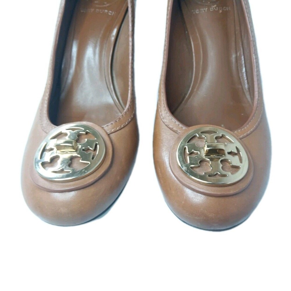 Tory Burch Selma Block Heel Pumps Women's Shoes Size 8 M Brown - Picture 7 of 12